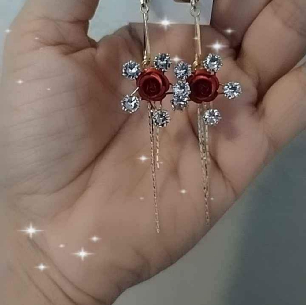 Rose 🌹 earrings